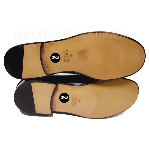 GUCCI SHOES TASSELS G LOGO SUPREME BLACK LOAFERS MOCCASINS - Picture 15 of 16